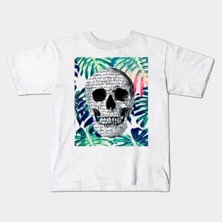 Cool Tees Tropical Shakespeare Skull Kids T-Shirt